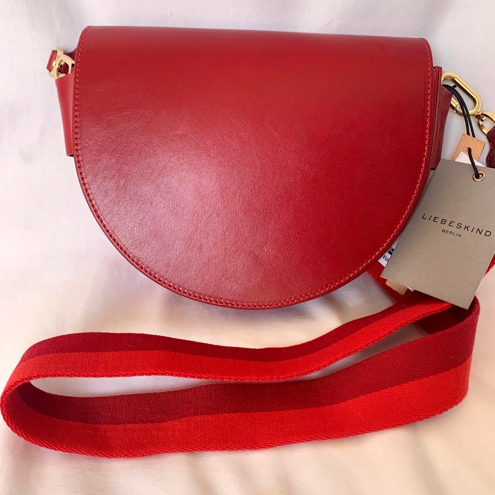 NWT Liebeskind Red Leather Crossbody Bag